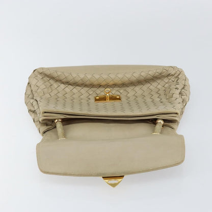 Bottega Veneta Intrecciato Handbag Leather, BEIGE, LEATHER, Handbag