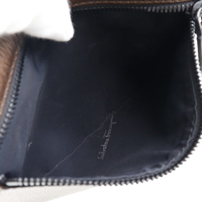 Salvatore Ferragamo Revival Travel Document Holder Leather, BROWN, LEATHER, Clutche & pouche