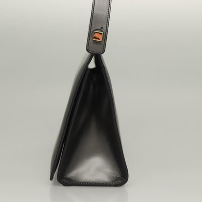 Gucci Vintage Shoulder Bag Leather, GRAY, LEATHER, Shoulder bag