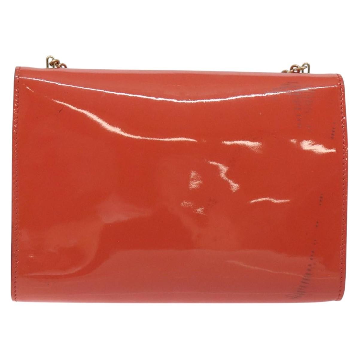 Salvatore Ferragamo Ginny Crossbody Bag Patent, ORANGE, PATENT_LEATHER, Shoulder bag