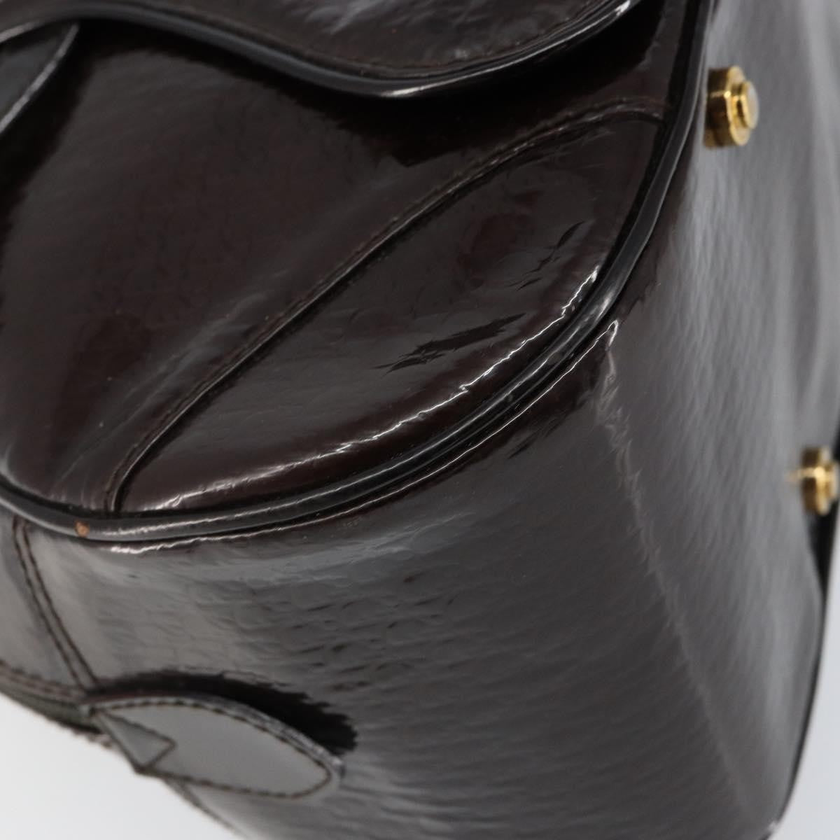 Christian Dior Vintage Saddle Bowler Bag Trotter Canvas, BROWN, CANVAS, Handbag