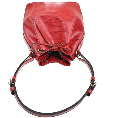 Louis Vuitton Petit Noe Handbag Epi Leather, RED, LEATHER, Shoulder bag