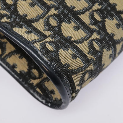 Christian Dior Vintage Flap Crossbody Bag Canvas, NAVY, CANVAS, Shoulder bag