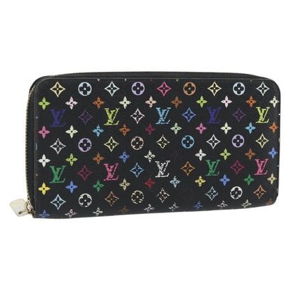 Louis Vuitton Aerogram Zippy Wallet Leather, Black, Canvas, Wallet