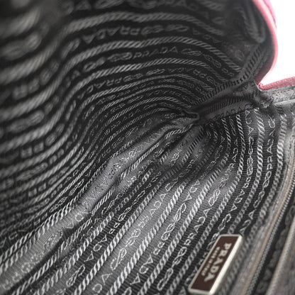 Prada Buckle Messenger Bag Tessuto, BURGUNDY, SYNTHETIC, Crossbody bag