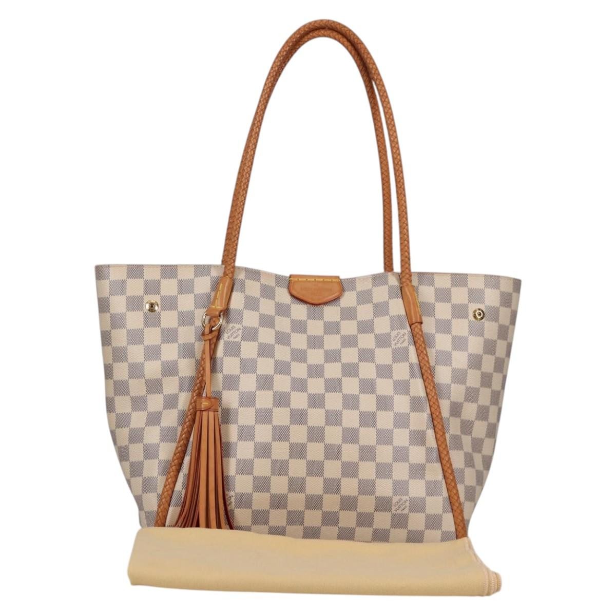 Louis Vuitton Propriano Handbag Damier, WHITE, CANVAS, Tote bag