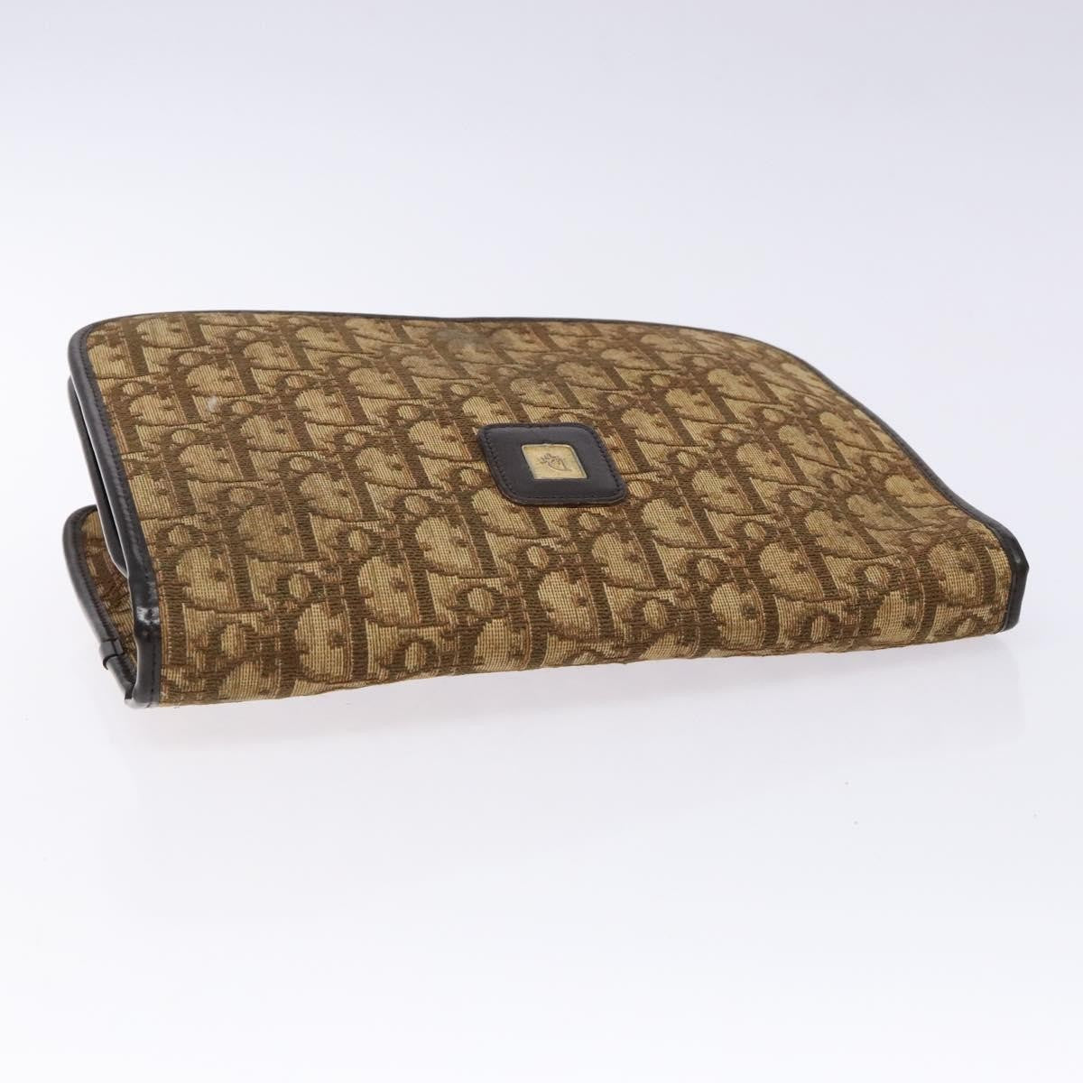 Christian Dior Vintage Trotter Pouch Diorissimo Canvas, BROWN, CANVAS, Clutche & pouche