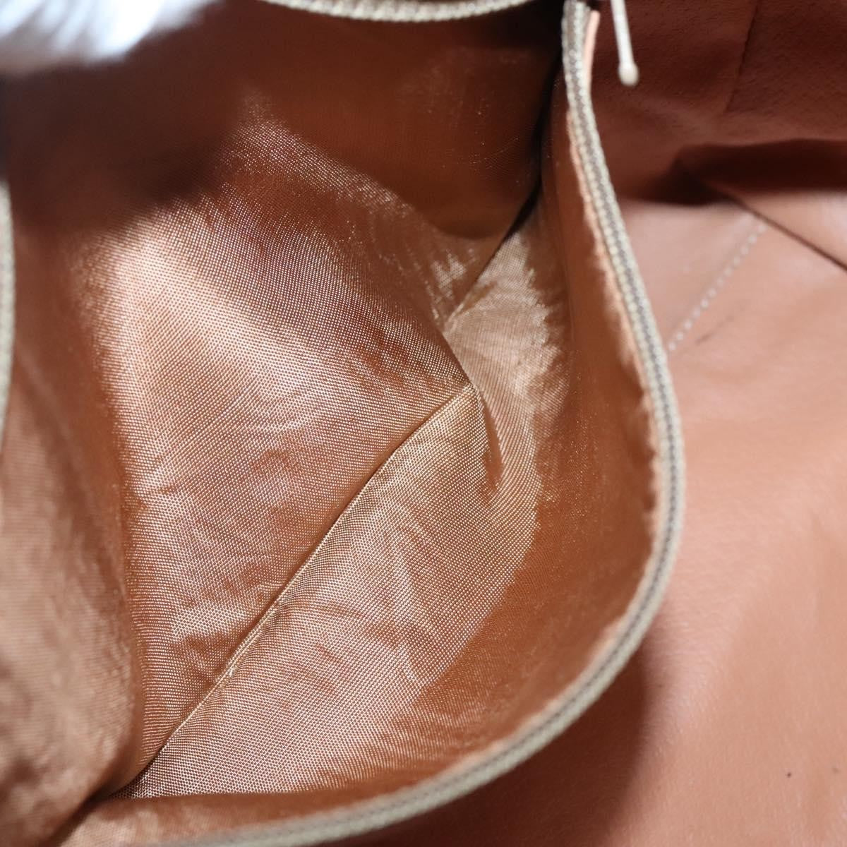 Celine Macadam Handbag Macadam with leather, BROWN, CANVAS, Handbag