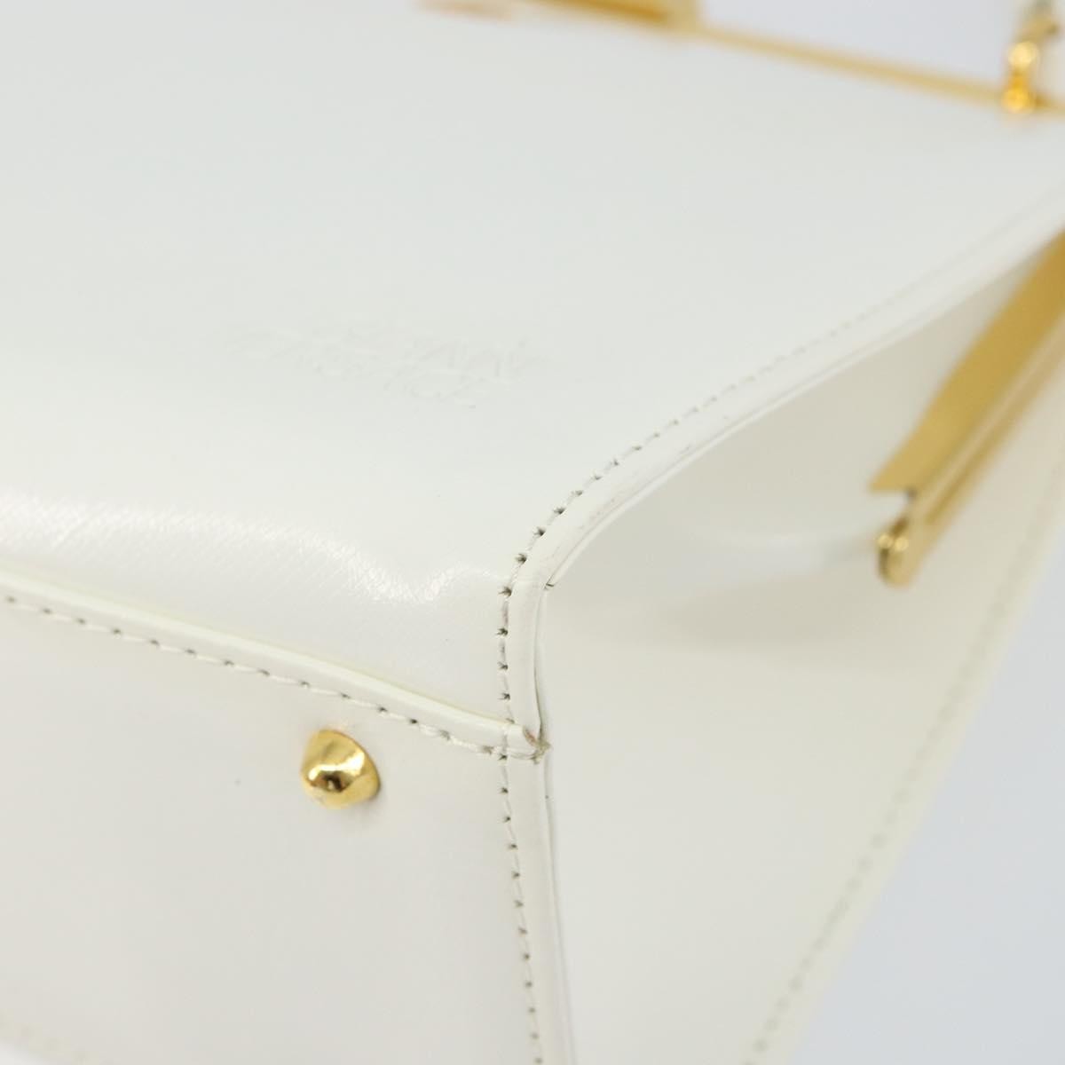 Versace Vintage Handbag Leather, WHITE, LEATHER, Handbag