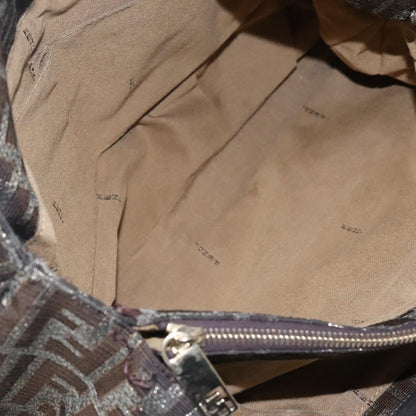 Fendi Mia Tote Metallic Zucca Canvas, BROWN, CANVAS, Tote bag