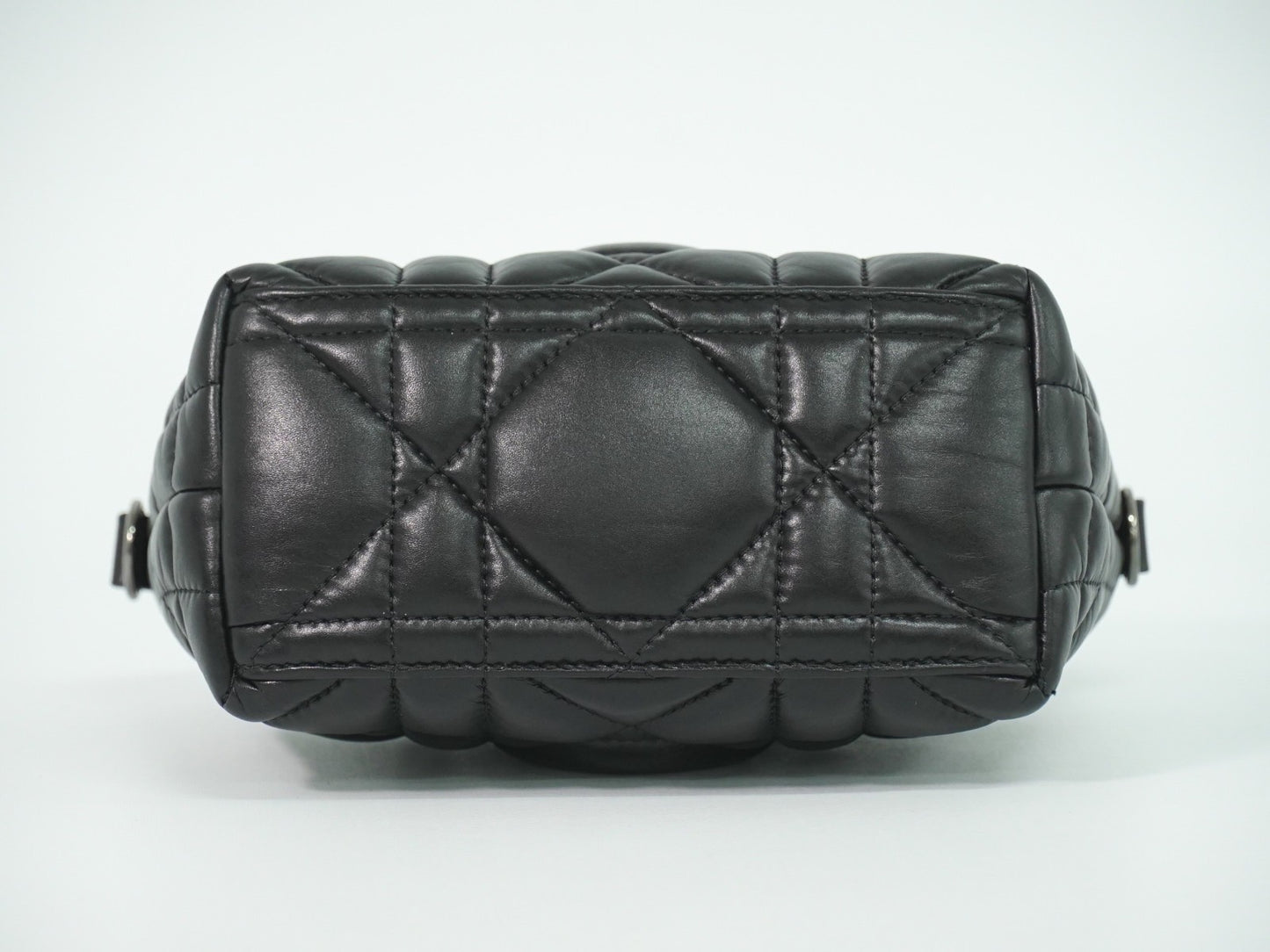 Christian Dior DiorTravel Nomad Pouch Macrocannage Quilt Calfskin, Black, Leather, Clutch