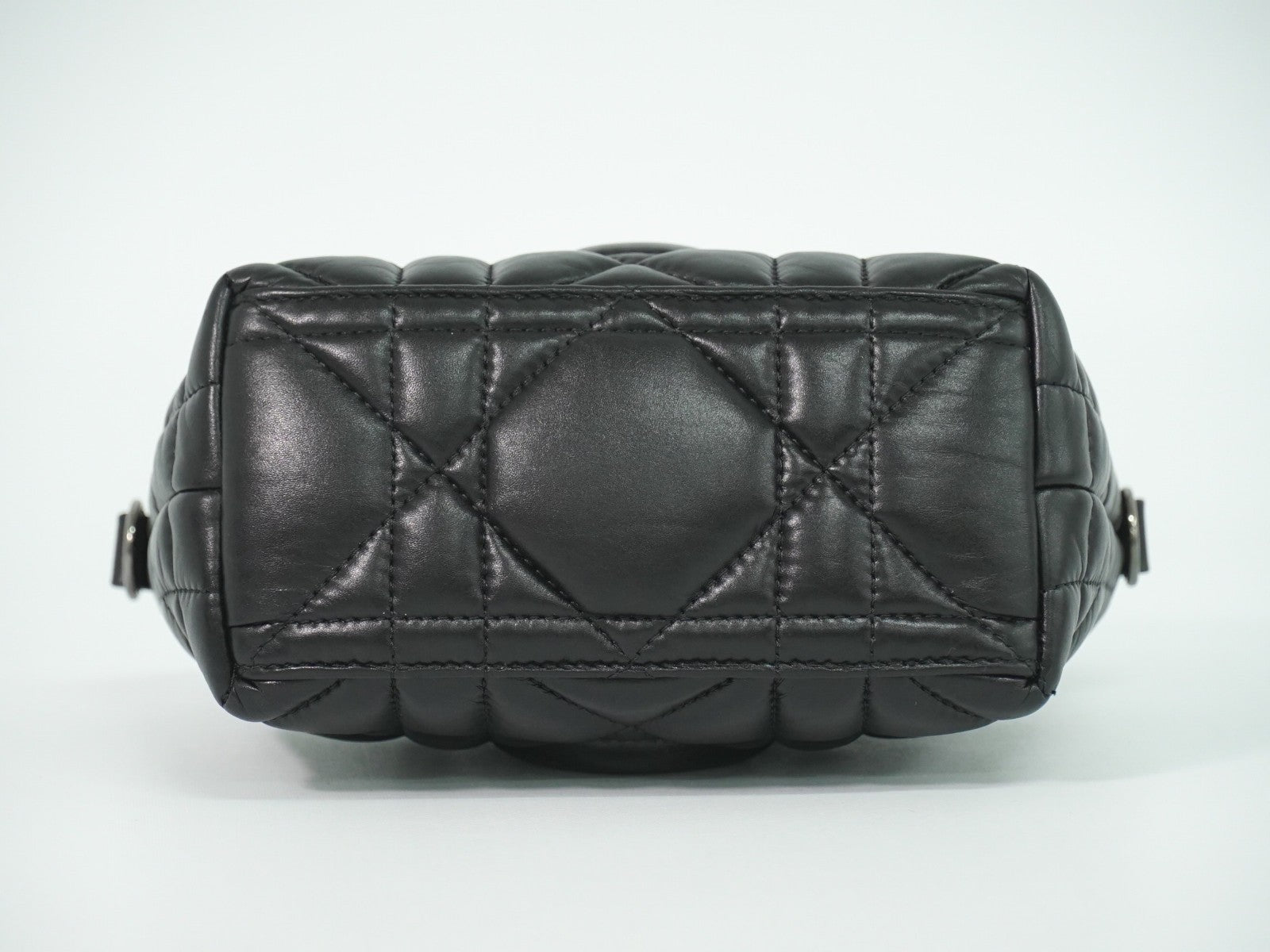 Christian Dior DiorTravel Nomad Pouch Macrocannage Quilt Calfskin, Black, Leather, Clutch
