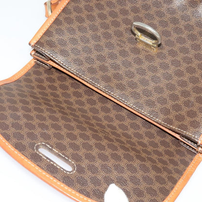 Celine Tricolor Trapeze Bag Leather, BROWN, CANVAS, Handbag