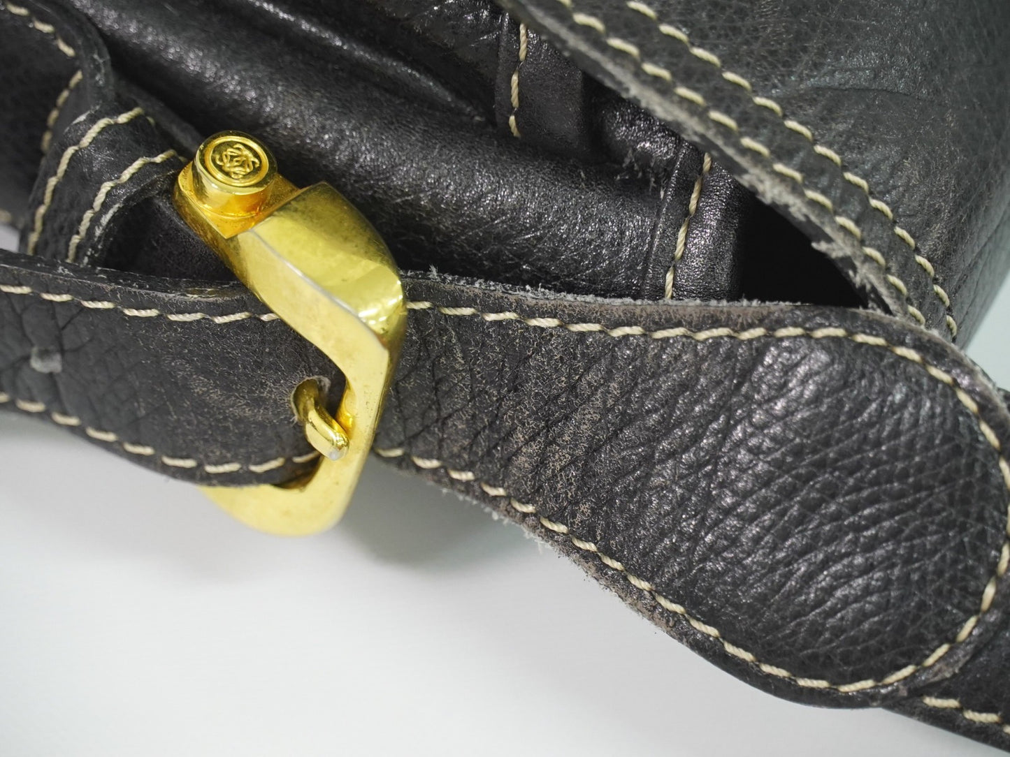 Loewe Anagram Shoulder Bag Leather, Black, Leather, Shoulder Bag
