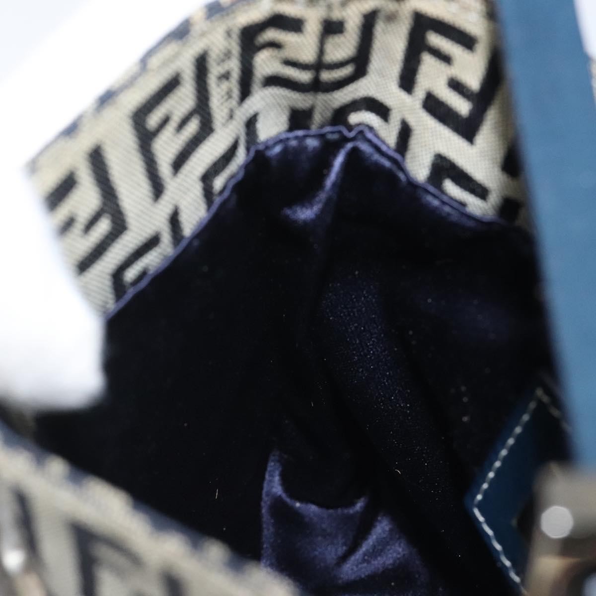 Fendi Vintage Shoulder Bag Zucca Canvas, NAVY, CANVAS, Shoulder bag