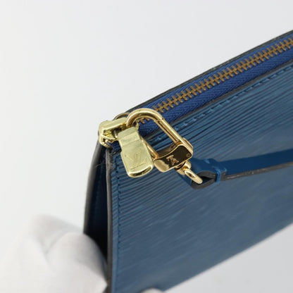 Louis Vuitton Pochette Accessoires Epi Leather, Blue, Leather, Clutch