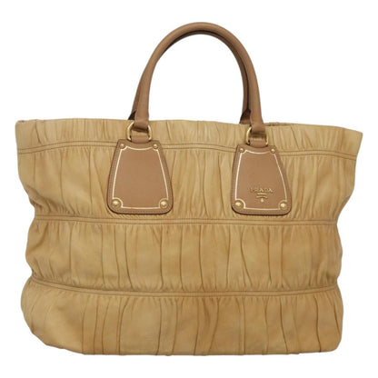 Prada Gaufre Tote Nappa Leather, BEIGE, LEATHER, Tote bag