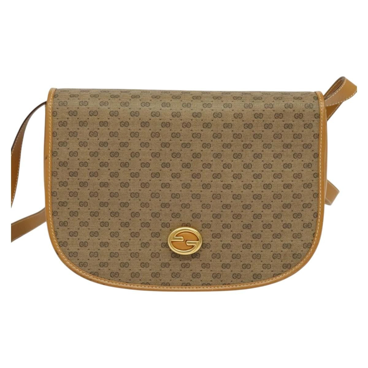 Gucci Micro GG supreme shoulder bag GG canvas, BEIGE, CANVAS, Shoulder bag