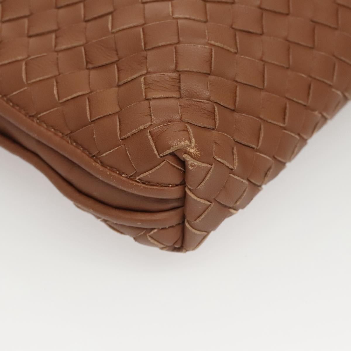 Bottega Veneta Intrecciato Leather, BROWN, LEATHER, Handbag