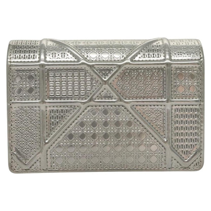 Christian Dior Diorama Wallet on Chain Enamel, SILVER, PATENT_LEATHER, Shoulder bag