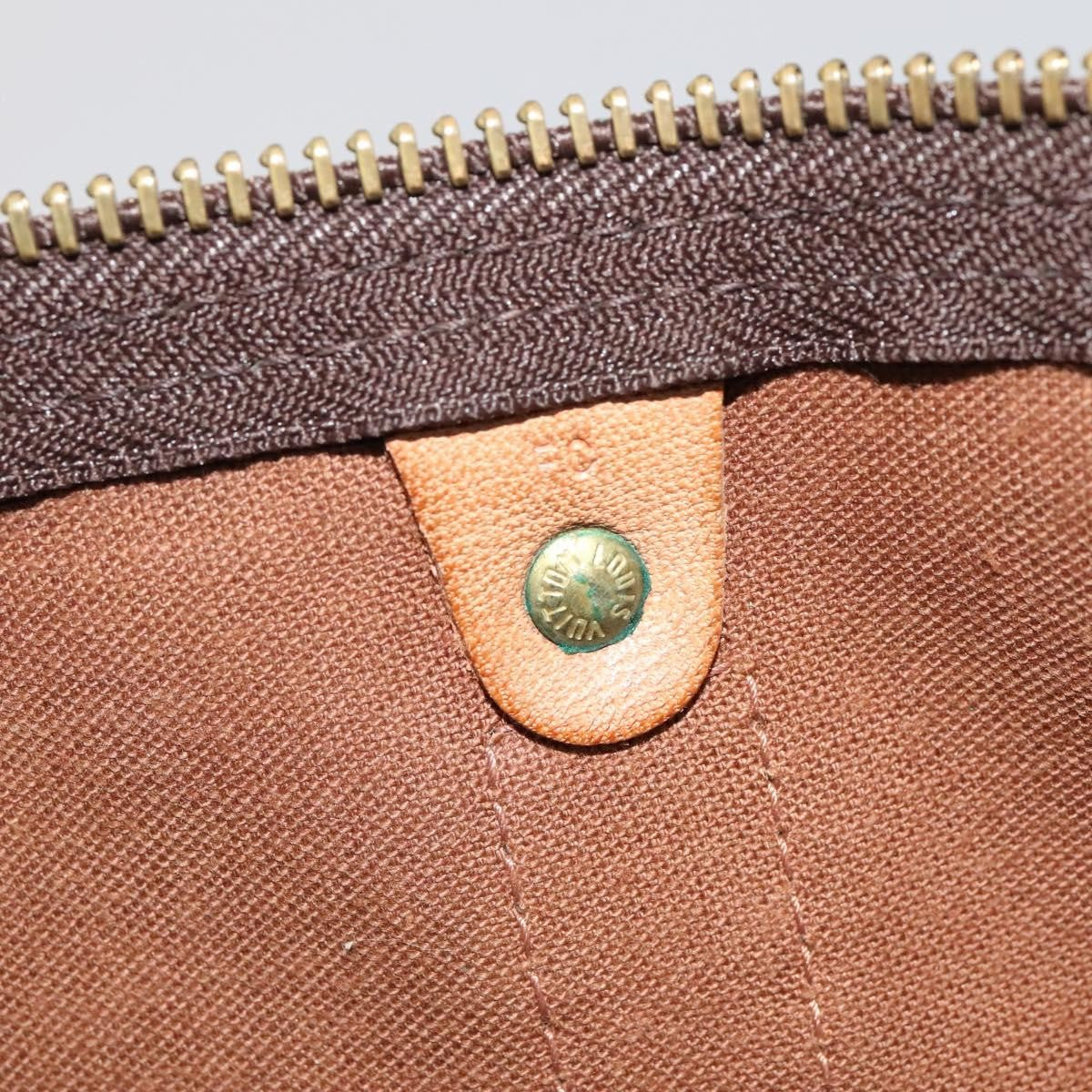 Louis Vuitton Keepall Bandouliere Bag Monogram Canvas, BROWN, CANVAS, Travel bag