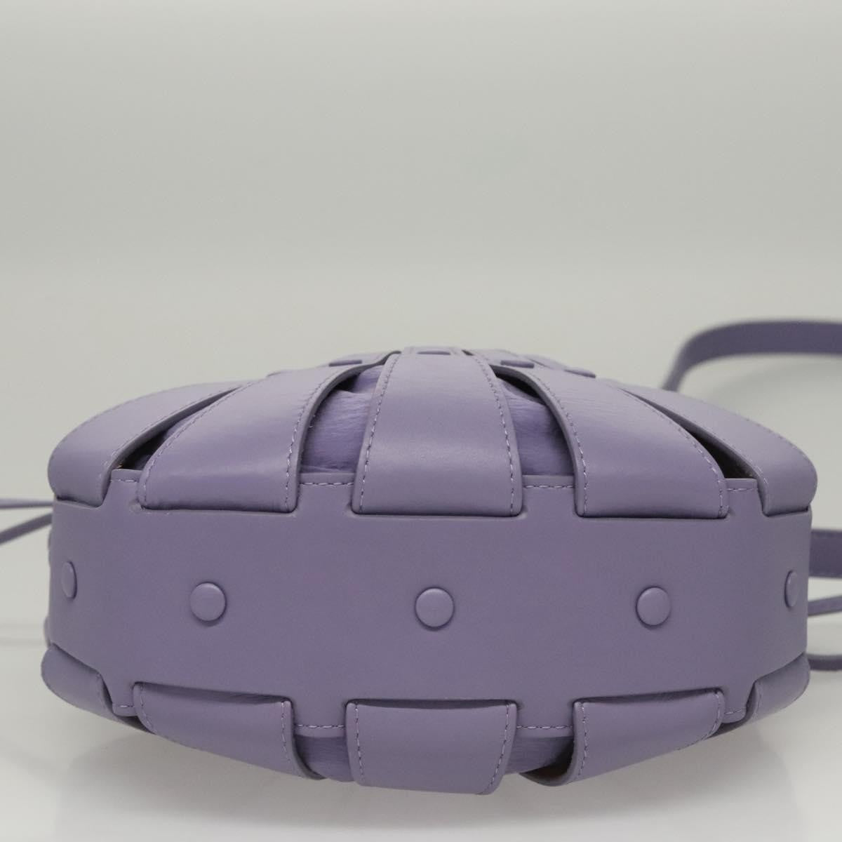 Bottega Veneta Shell Bag Leather, Purple, Leather, Shoulder Bag