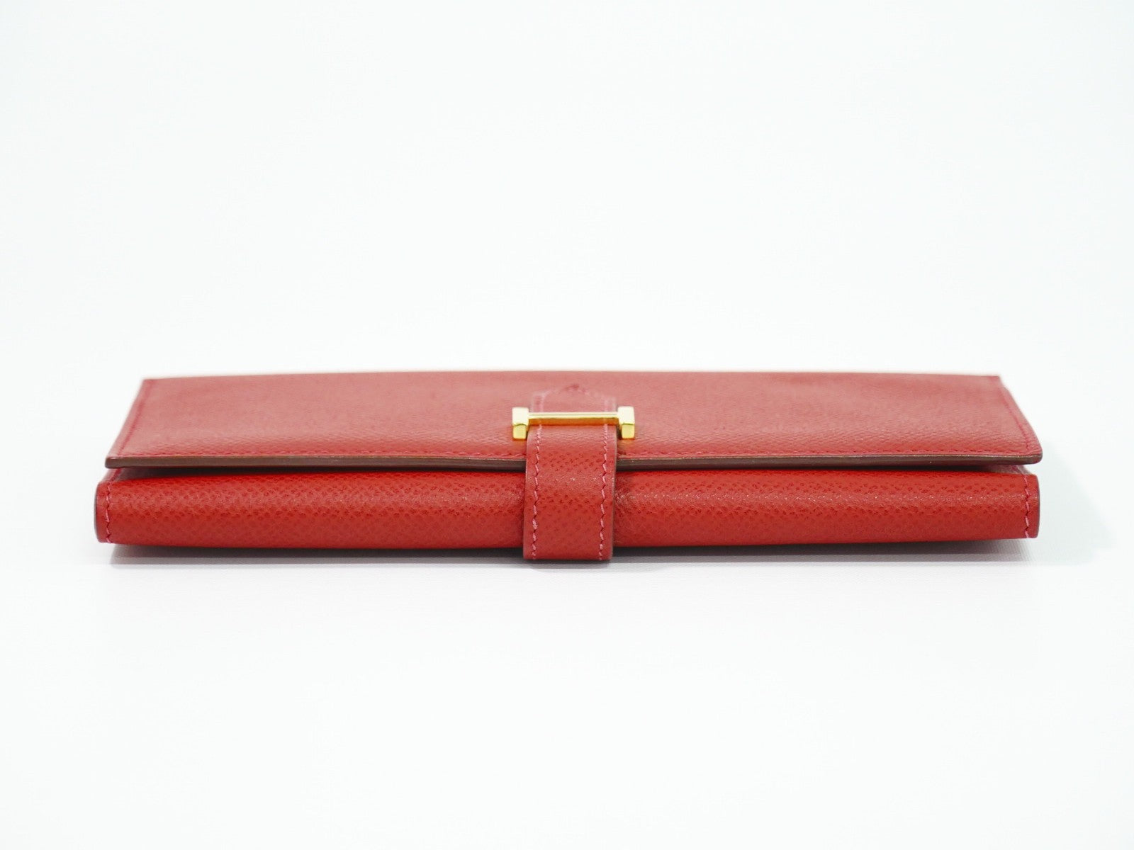 Hermes Bearn Wallet Epsom, RED, LEATHER, Wallets