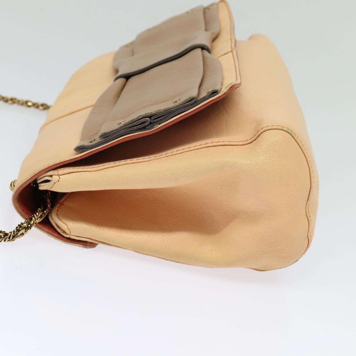 Chloe Vintage Flap shoulder bag Leather, BEIGE, LEATHER, Shoulder bag