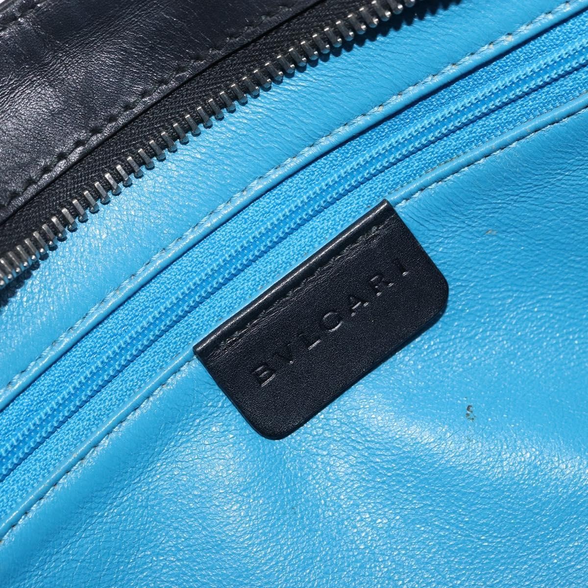 Bvlgari Handbag Leather, BLACK, LEATHER, Handbag