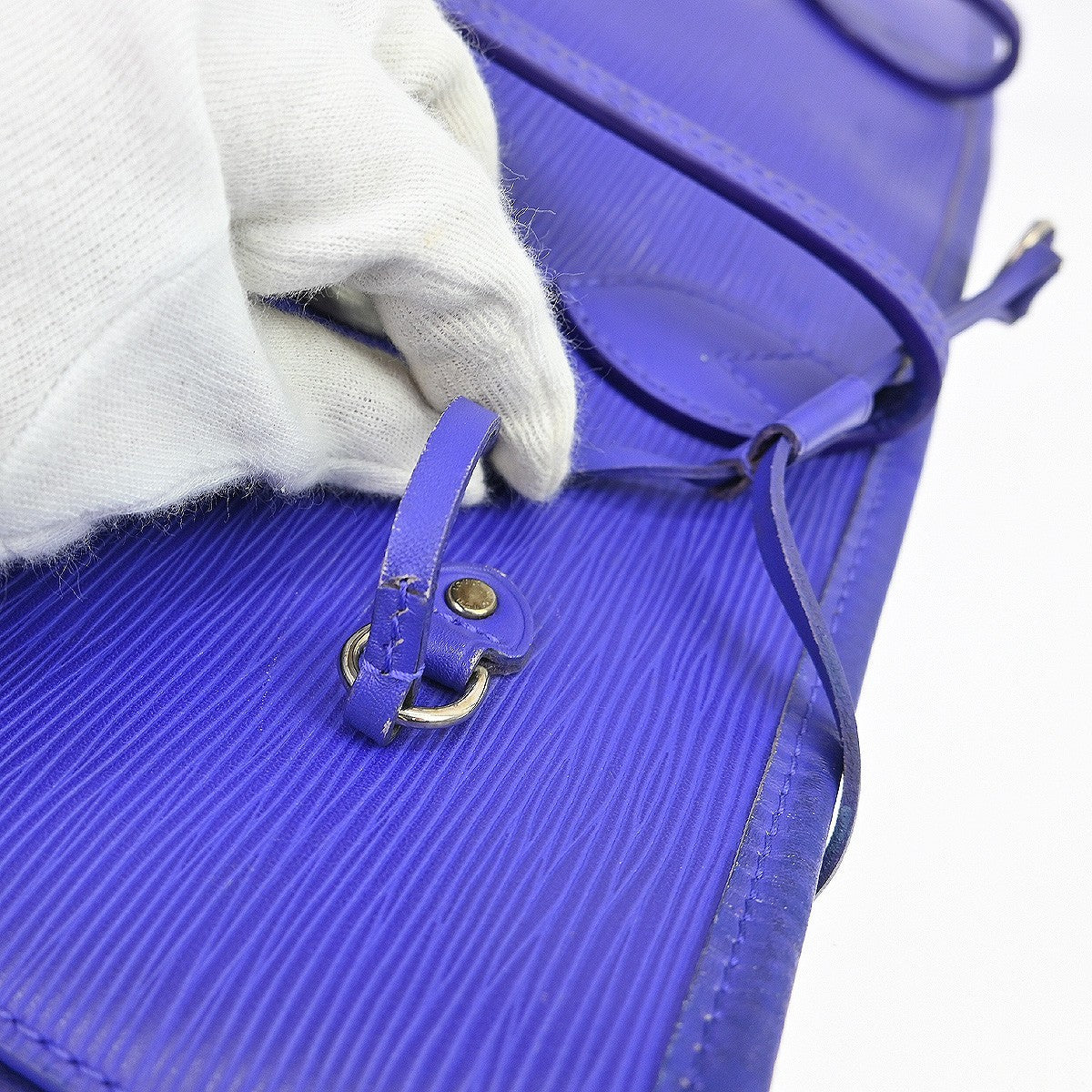 Louis Vuitton Neverfull Tote Epi Leather, BLUE, LEATHER, Tote bag