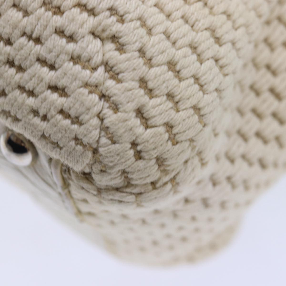 Chanel Zip Shoulder Bag Canvas, BEIGE, CANVAS, Shoulder bag