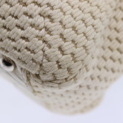 Chanel Zip Shoulder Bag Canvas, BEIGE, CANVAS, Shoulder bag