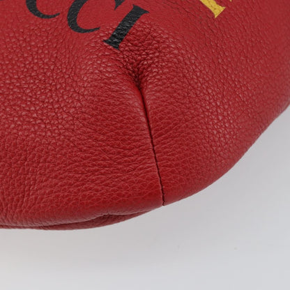 Gucci Logo Belt Bag Printed Leather, RED, LEATHER, Shoulder bag