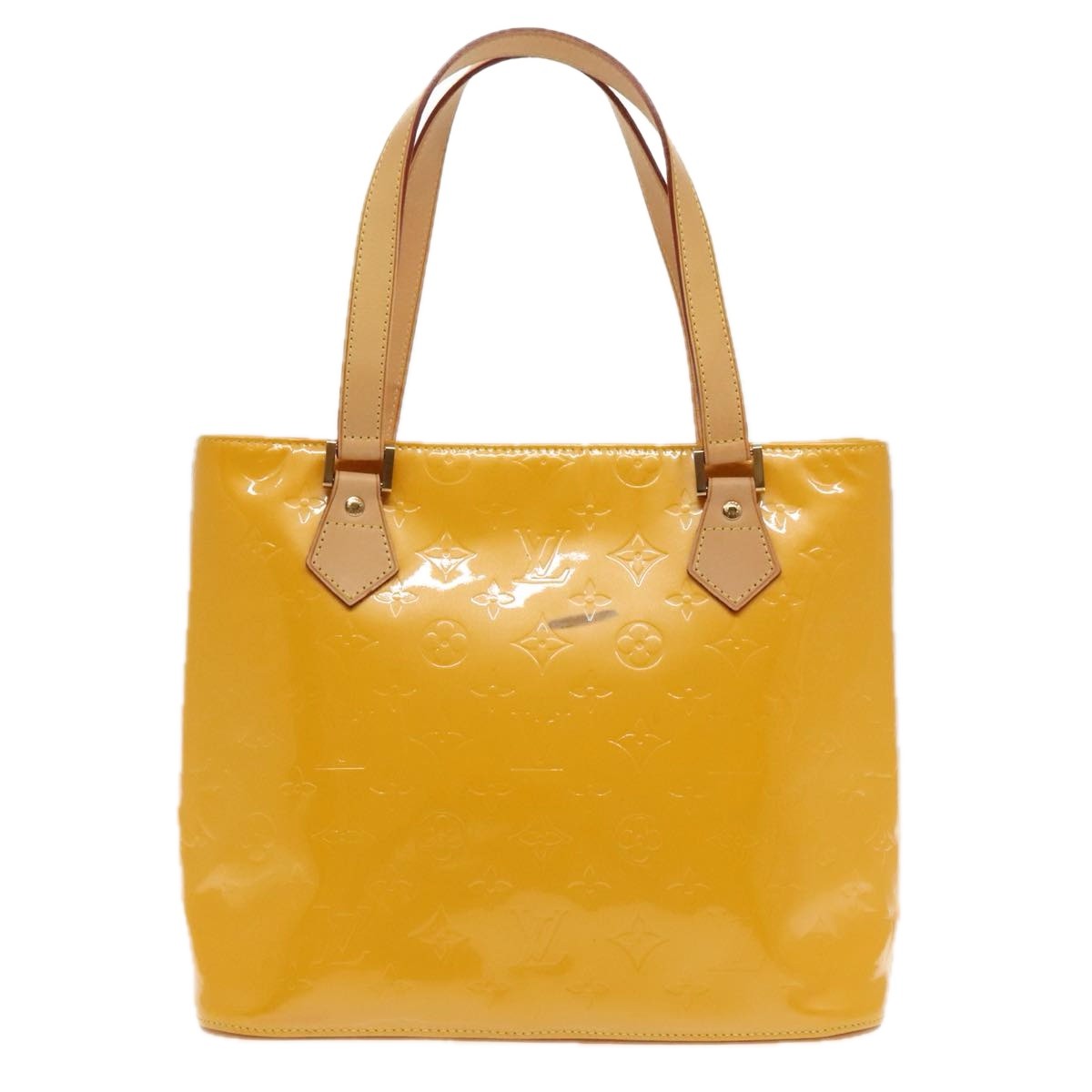 Louis Vuitton Houston Handbag Monogram Vernis, YELLOW, PATENT_LEATHER, Handbag
