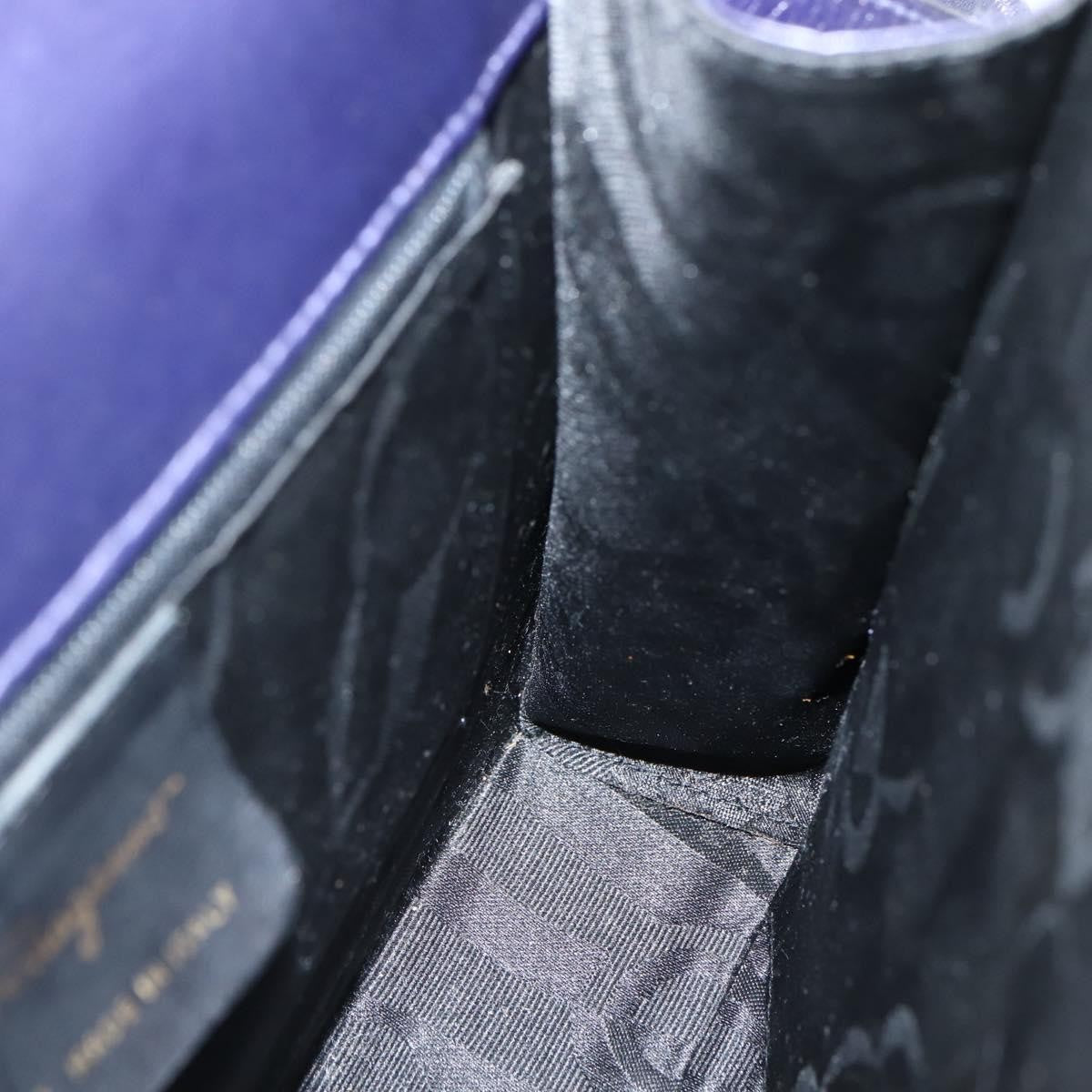 Salvatore Ferragamo Gancini Convertible Top Handle Bag Leather, PURPLE, LEATHER, Handbag