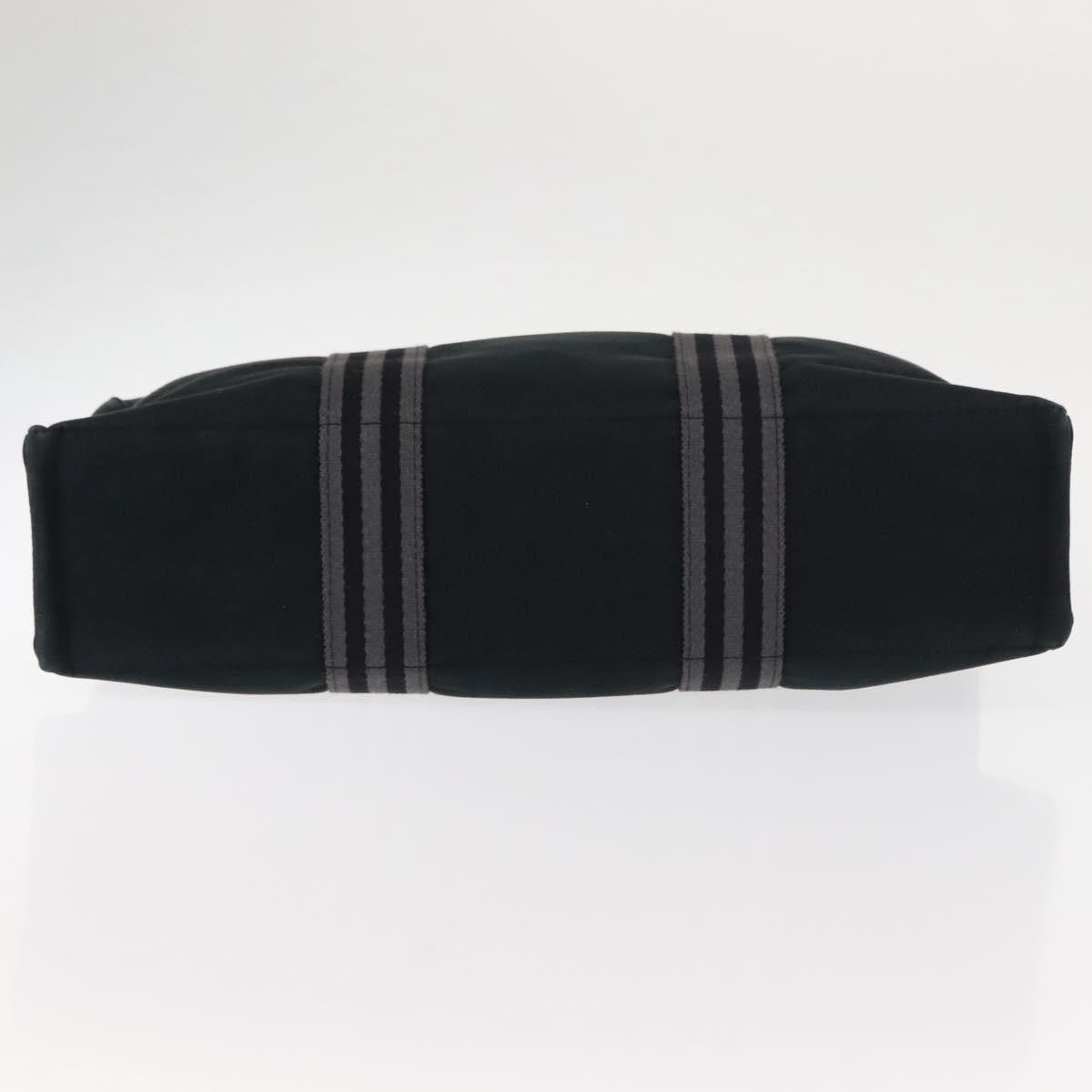 Hermes Fourre Tout Tote Canvas, BLACK, CANVAS, Tote bag