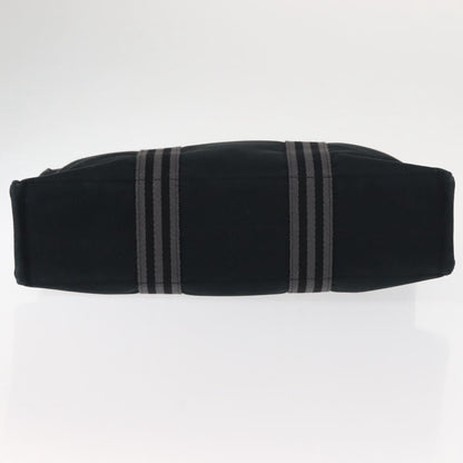 Hermes Fourre Tout Tote Canvas, BLACK, CANVAS, Tote bag