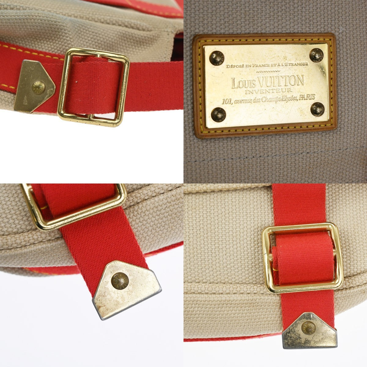 Louis Vuitton Antigua Besace Messenger Bag Canvas, BEIGE, CANVAS, Shoulder bag