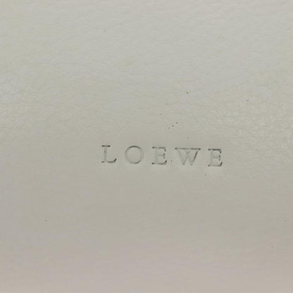 Loewe Flat Zip Pouch Leather, WHITE, LEATHER, Clutche & pouche