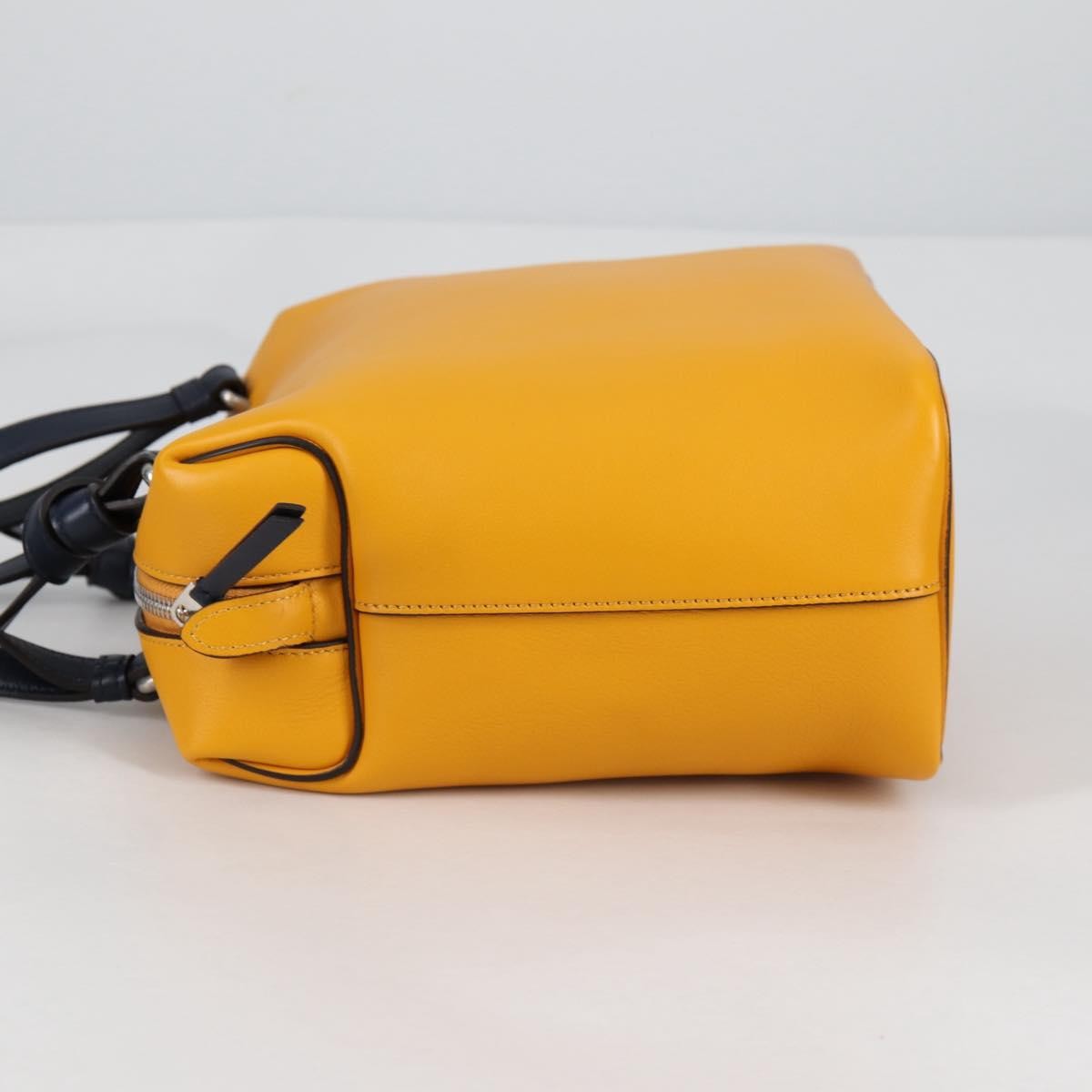 Celine Soft Cube Bag Leather, YELLOW, LEATHER, Handbag