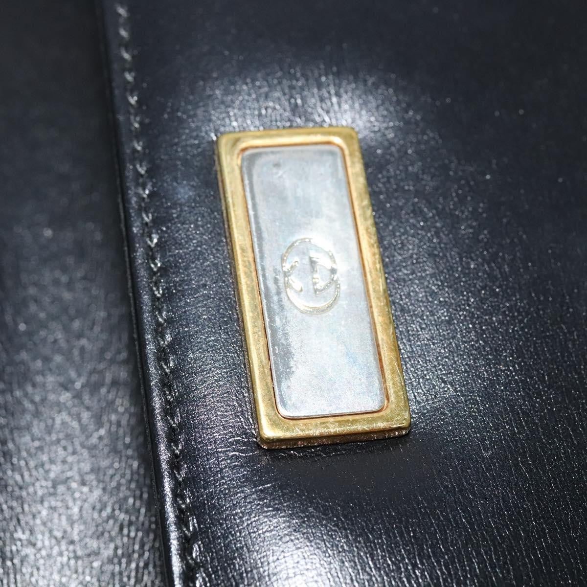 Gucci Vintage Flap Shoulder Bag Leather, BLACK, LEATHER, Shoulder bag