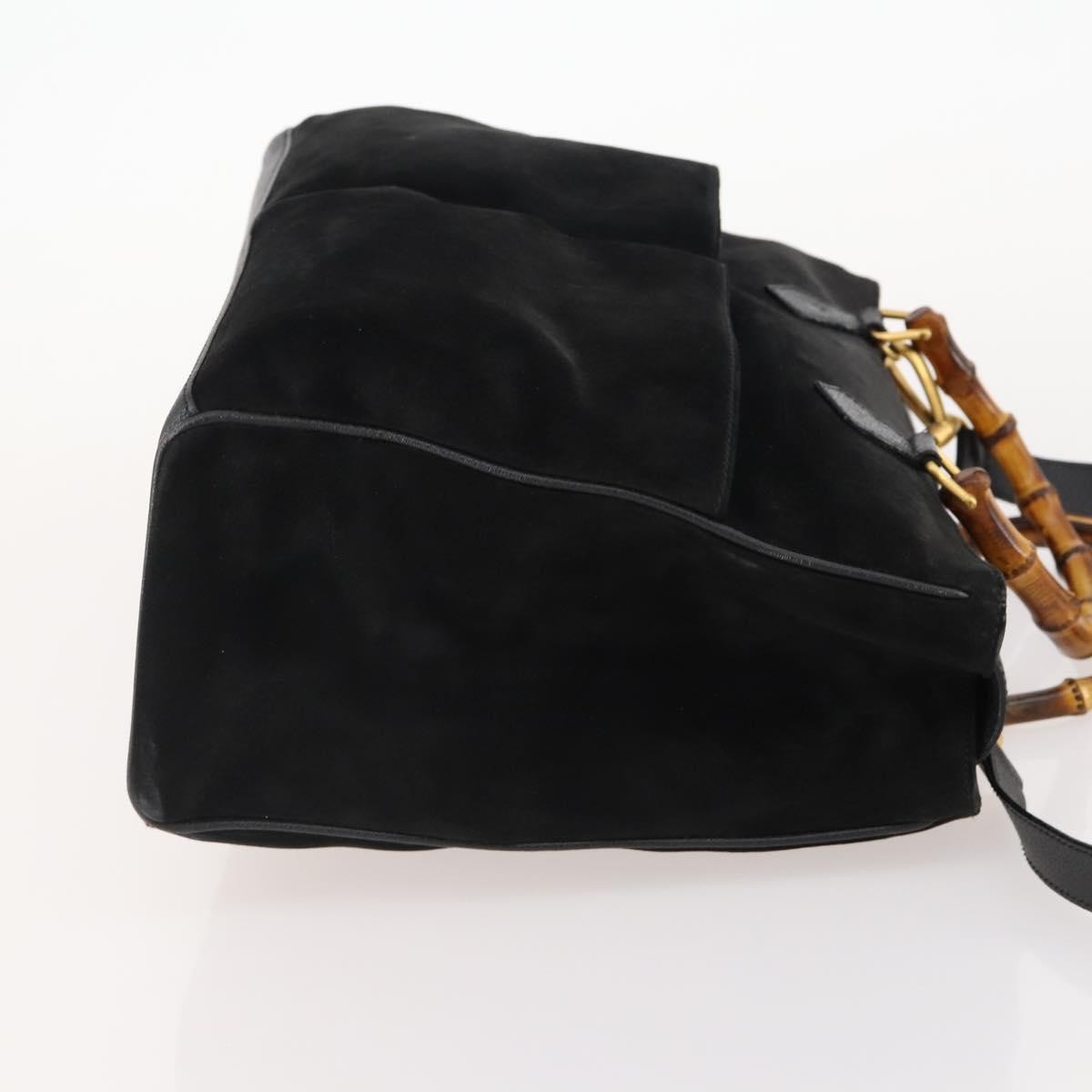 Gucci Bamboo tote bag Suede, Black, Suede, Tote Bag