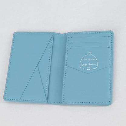 Louis Vuitton pocket organizer Leather, BLUE, LEATHER, Card Holders