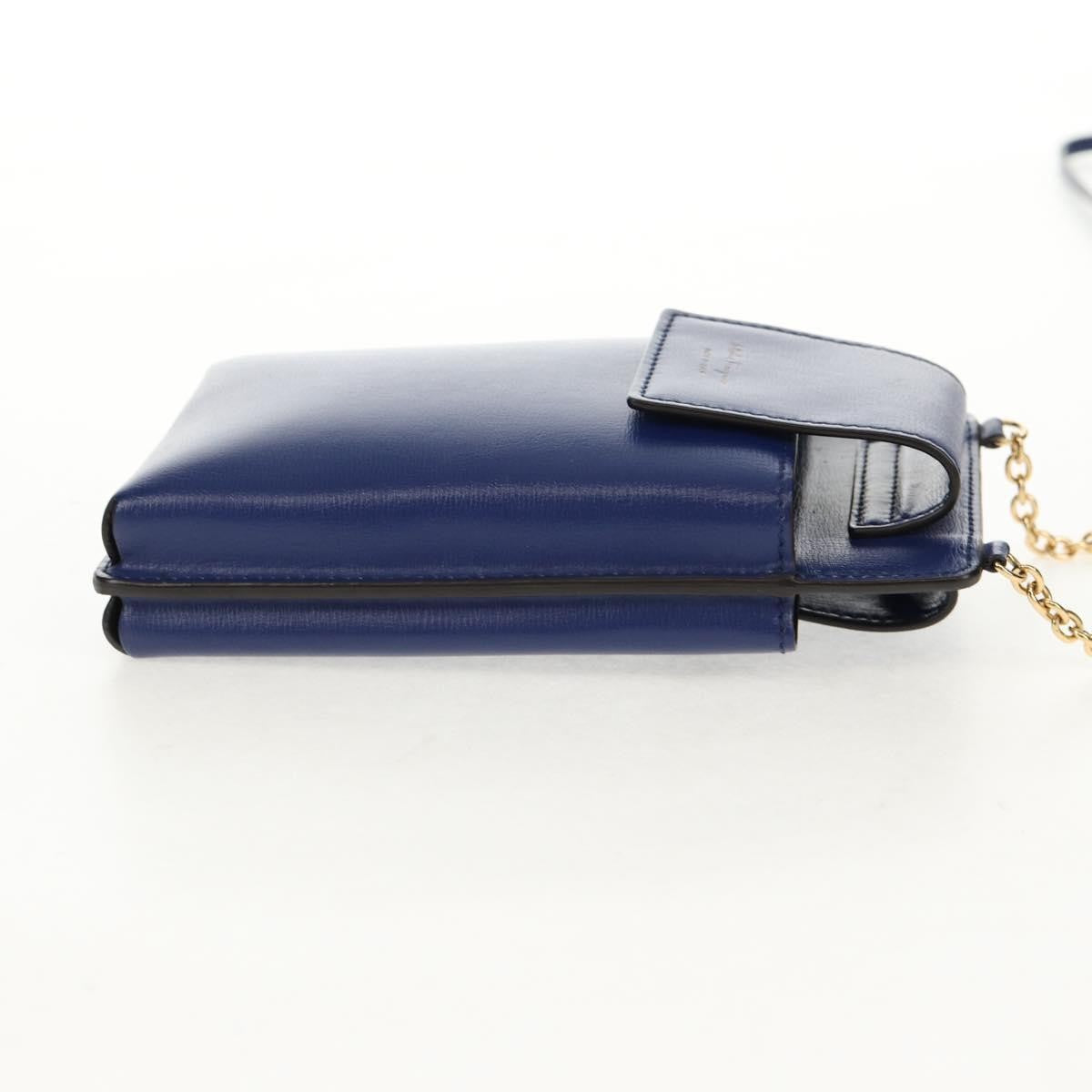 Salvatore Ferragamo Vintage Vara Crossbody Bag Nylon, BLUE, LEATHER, Clutche & pouche