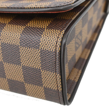 Louis Vuitton Tribeca Carre Handbag Damier, Brown, Canvas, Handbag