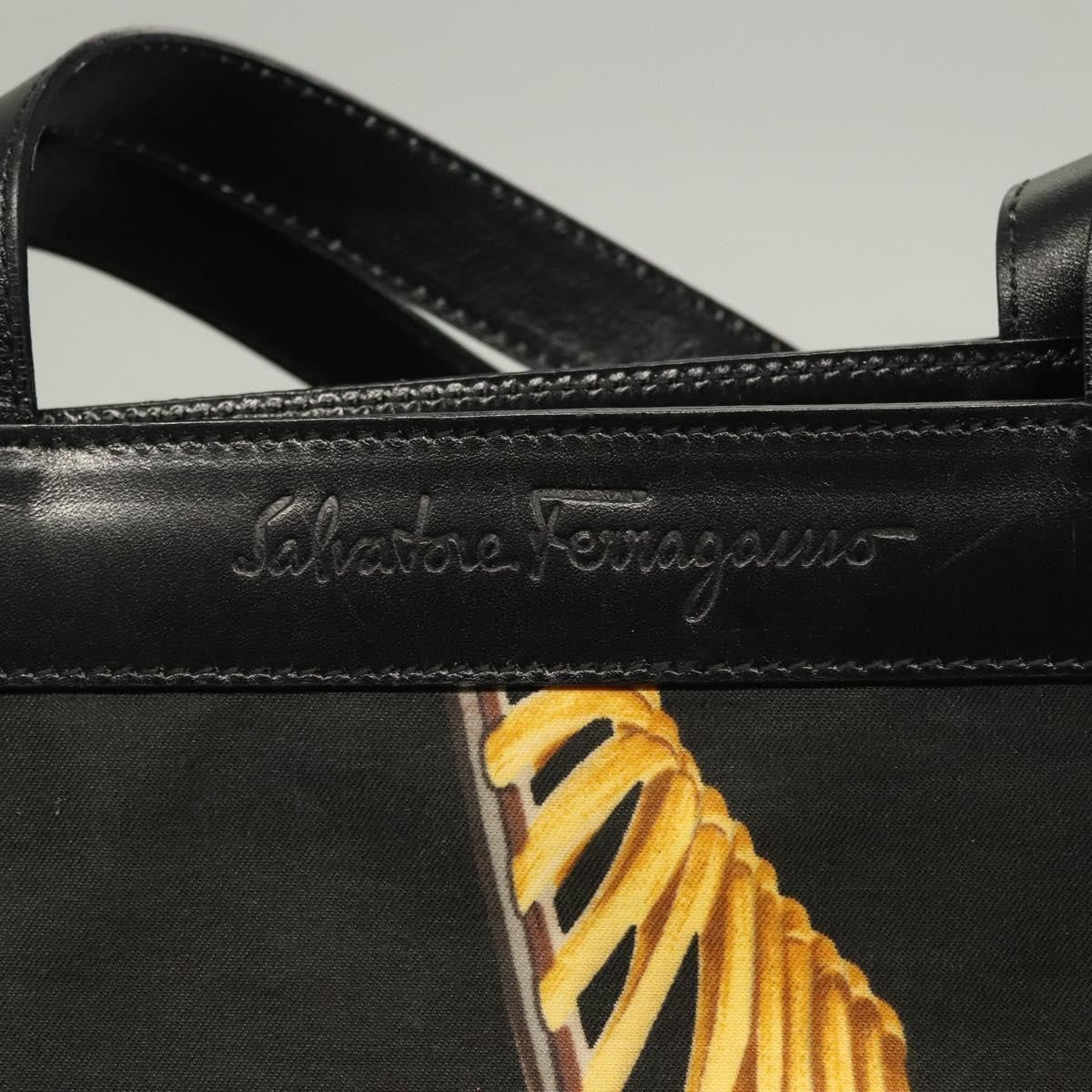 Salvatore Ferragamo Vintage Tote bag Canvas, BLACK, CANVAS, Tote bag