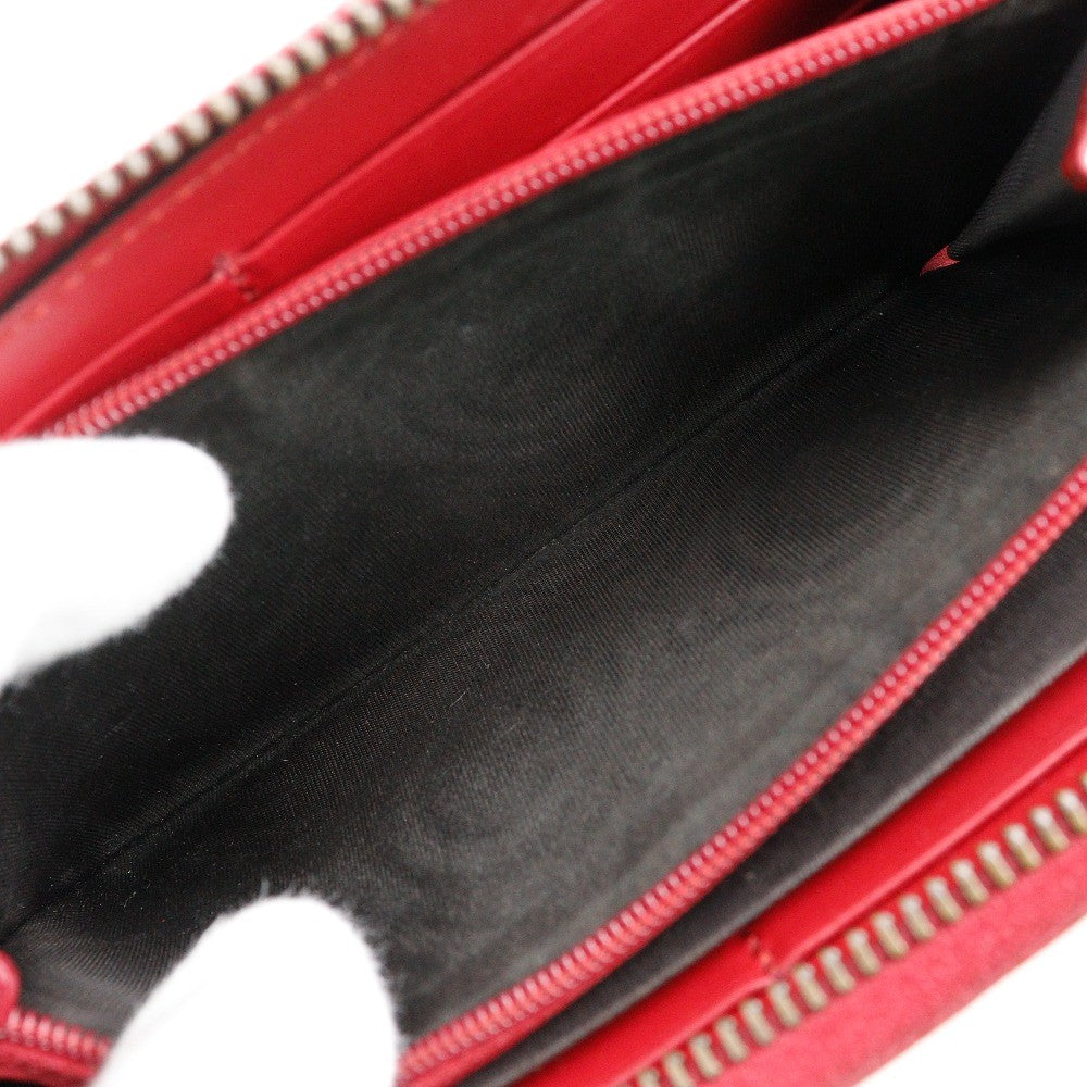 Gucci GG Marmont Zip Around Wallet Matelasse Leather, RED, LEATHER, Wallets