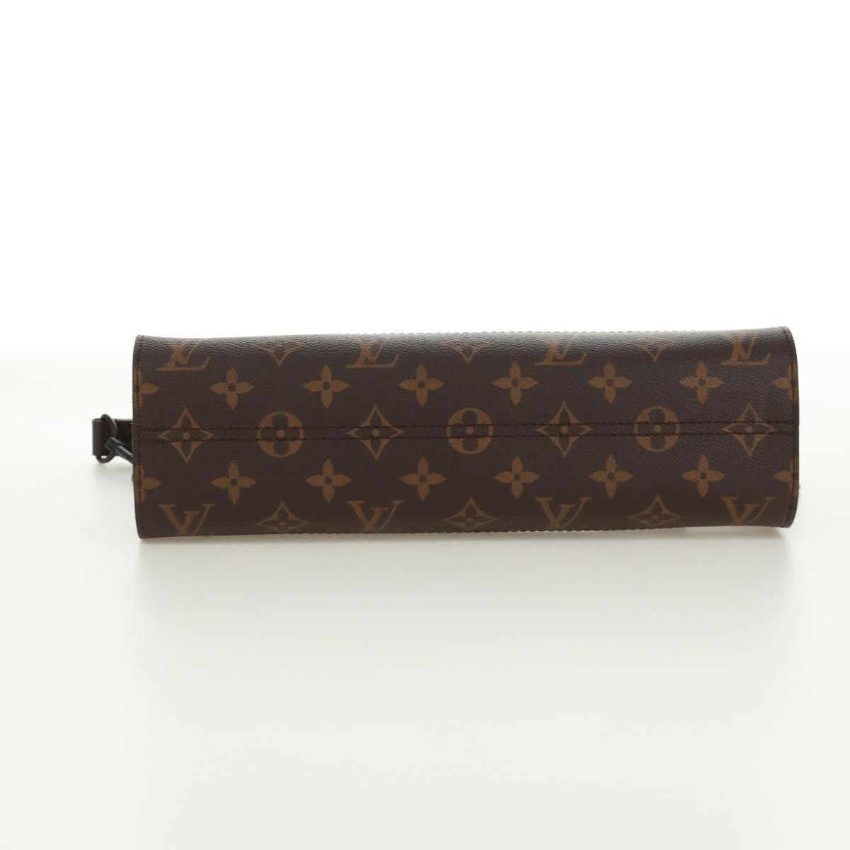Louis Vuitton Standing Pouch Monogram Chess Coated Canvas and PVC, Brown, Canvas, Clutch