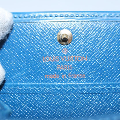 Louis Vuitton Porte Monnaie Boite Epi Leather, BLUE, LEATHER, Wallets