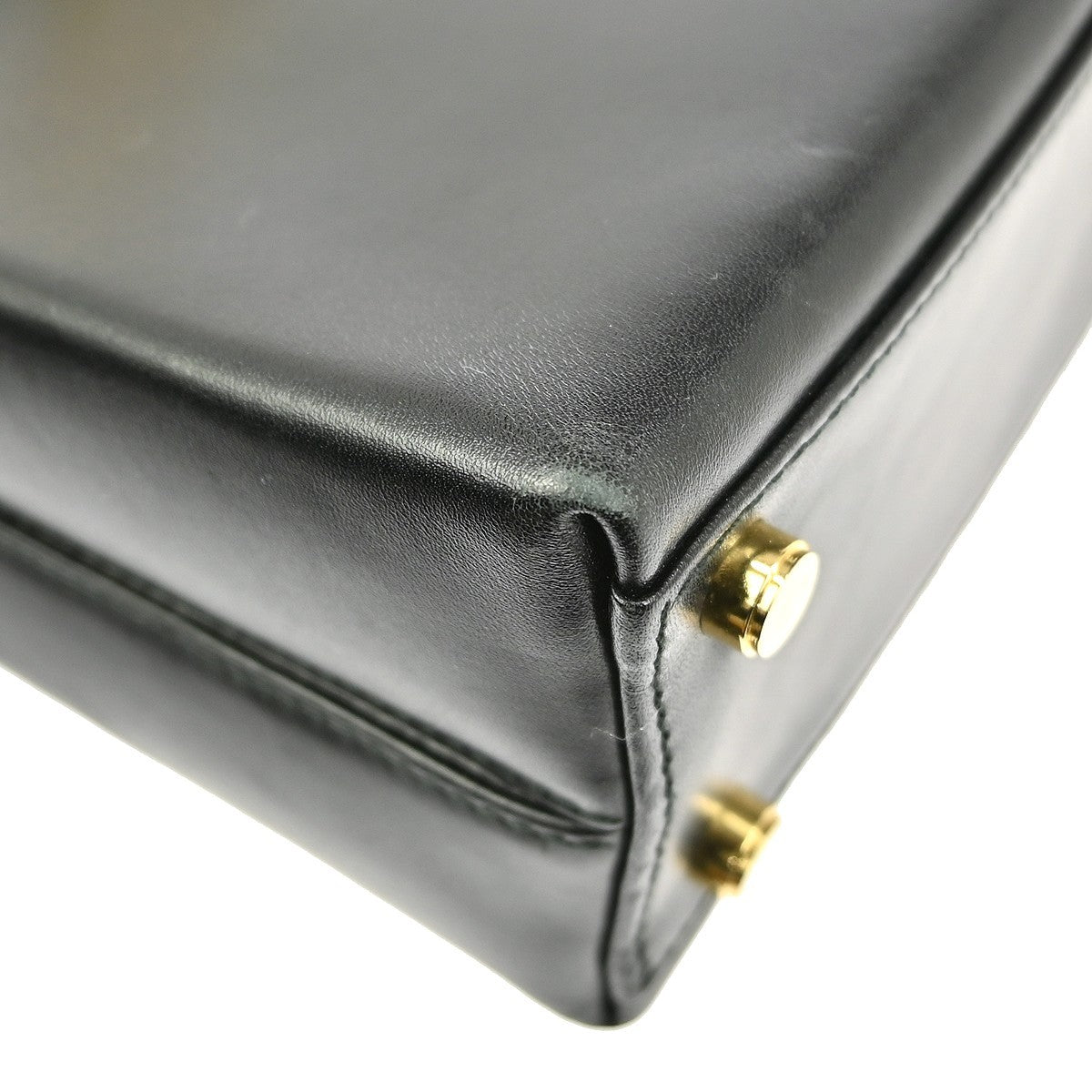 Salvatore Ferragamo Gancini handbag Leather, BLACK, LEATHER, Handbag